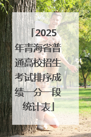 2025年青海省普通高校招生考试排序成绩一分一段统计表