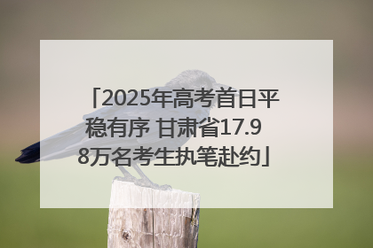 2025年高考首日平稳有序 甘肃省17.98万名考生执笔赴约