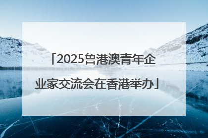 2025鲁港澳青年企业家交流会在香港举办