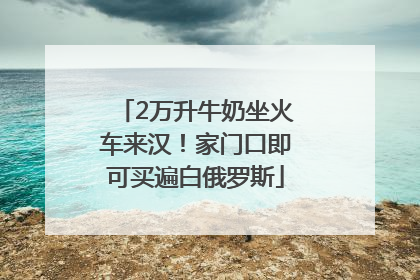 2万升牛奶坐火车来汉！家门口即可买遍白俄罗斯