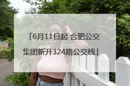 6月11日起 合肥公交集团新开324路公交线
