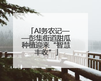 AI务农记——彭集街道甜瓜种植迎来“智慧丰收”